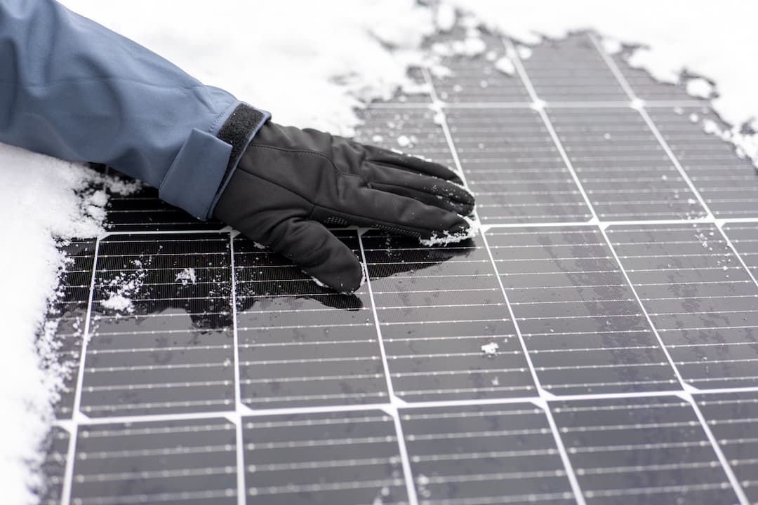 Solar Panel In Snow